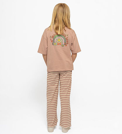 The New Trousers - Rib - TnMoore Wide - Adobe Rose Striped