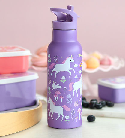 A Little Lovely Company Water Bottle - 500 mL - Unicorn Dreams