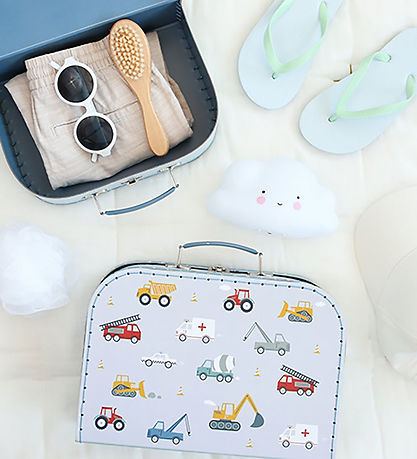 A Little Lovely Company Cardboard Suitcase - 2 pcs - 29x20/25.5x A Little Lovely Company Cardboard Suitcase - 2 pcs - 29x20/25.5x