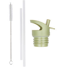 A Little Lovely Company Water Bottle Set - Lid/Straws/Brush - Yo A Little Lovely Company Water Bottle Set - Lid/Straws/Brush - Yo