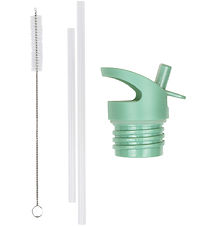 A Little Lovely Company Water Bottle Set - Lid/Straws/Brush - Fo A Little Lovely Company Water Bottle Set - Lid/Straws/Brush - Fo