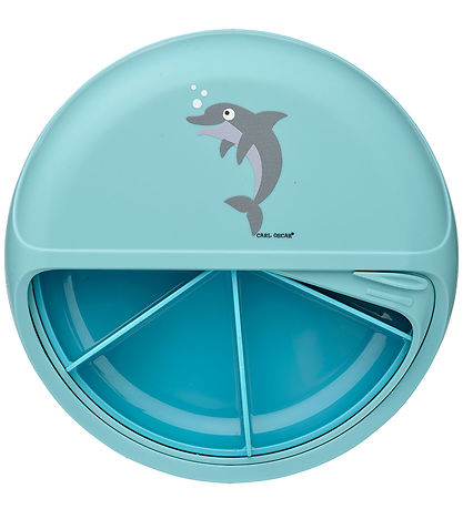 Carl Oscar Snackbox - SnackDisc - 15 cm - Blue w. Dolphin Carl Oscar Snackbox - SnackDisc - 15 cm - Blue w. Dolphin