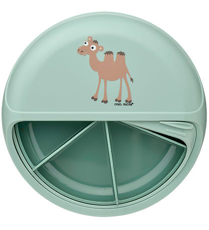 Carl Oscar Snackbox - SnackDisc - 15 cm - Grün m. Kamel