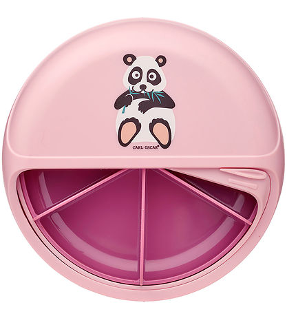 Carl Oscar Snackbox - SnackDisc - 15 cm - Pink w. Panda