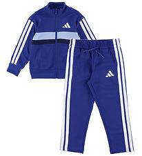 adidas Performance Tracksuit - LK3S TIB TS - Royblu/White/Glob adidas Performance Tracksuit - LK3S TIB TS - Royblu/White/Glob