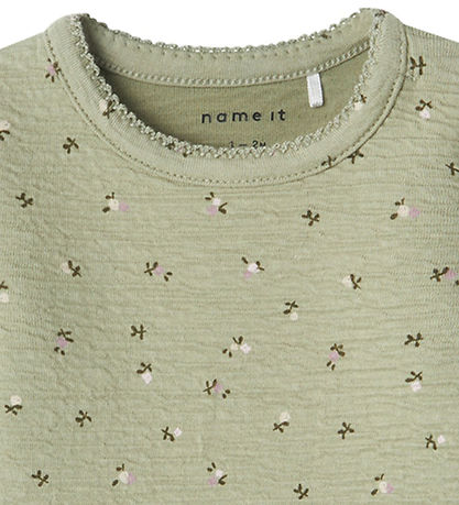 Name It Bodysuit L/æ - NbfTusia - Tea w. Flowers