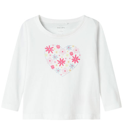 Name It Bluse - NmfViolet - Bright White/Blumen