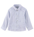 Emporio Armani Hemd - Weiß/Blau Gestreift