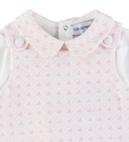 Emporio Armani Romper/Bodysuit L/æ - White/Pink w. Log