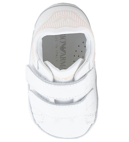 Chaussons Emporio Armani - Blanc av. Rose