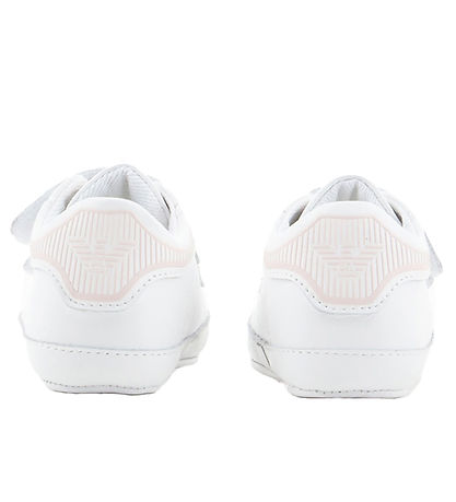 Chaussons Emporio Armani - Blanc av. Rose