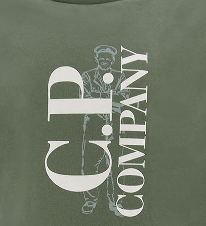 C.P. Company T-shirt - Army Green w. White/Dusty Green
