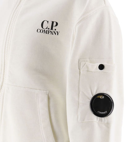 C.P. Company Cardigan - Gauze White w. Black