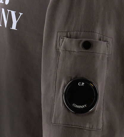 C.P. Company Hoodie - Donkergrijs m. Wit