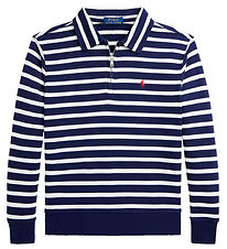 Polo Ralph Lauren Polo skyrta M. Rennilás - Dökkblátt/Hvít - rön Polo Ralph Lauren Polo skyrta M. Rennilás - Dökkblátt/Hvít - rön