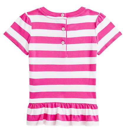 Polo Ralph Lauren T-shirt - Pink/White Striped w. Soft Toy