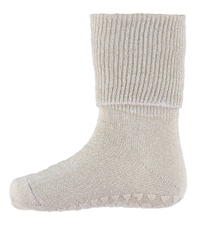 GoBabyGo Non-slip socks - Bamboo - Ivory Glitter