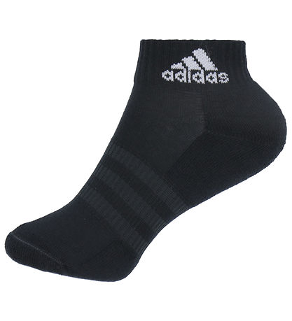 adidas Performance Ankle Socks - 3-Pack - Black w. White