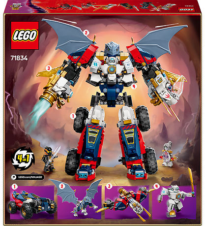 LEGO® Ninjago - Zane's Ultra Combiner Mech 71834 - 4-I-1 - 1187 