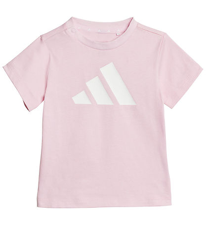adidas Performance T-shirt/Shorts - 160 - Pink/White adidas Performance T-shirt/Shorts - 160 - Pink/White