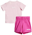 adidas Performance T-shirt/Shorts - 160 - Pink/White adidas Performance T-shirt/Shorts - 160 - Pink/White