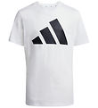 adidas Performance T-shirt - 160 - White/Black adidas Performance T-shirt - 160 - White/Black