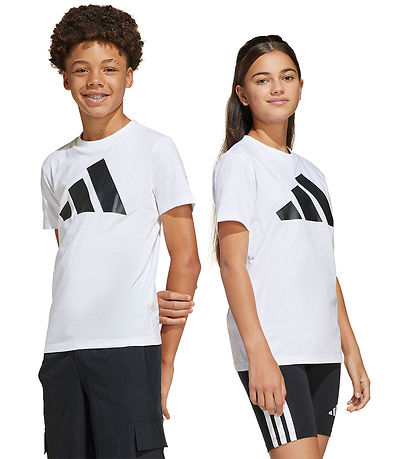 adidas Performance T-Shirt - 160 - Weiß/Schwarz