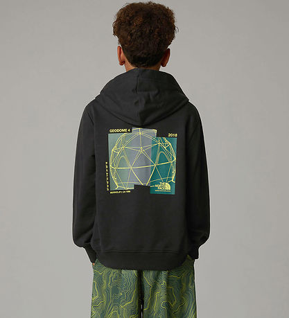The North Face Hoodie - Graphic Relaxed - Black/Neon Yellow