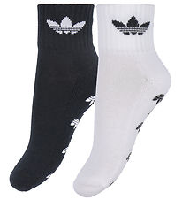 Chaussettes av. Antidérapant adidas Originals - 2 Pack - Noir/Bl Chaussettes av. Antidérapant adidas Originals - 2 Pack - Noir/Bl