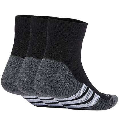 adidas Performance Ankle Socks - 3-Pack - Black/Grey adidas Performance Ankle Socks - 3-Pack - Black/Grey