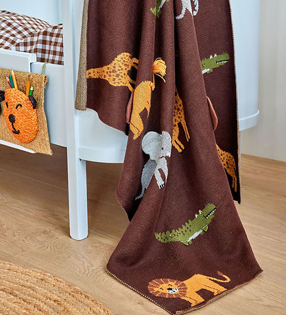 Rice Blanket - Animals - Brown