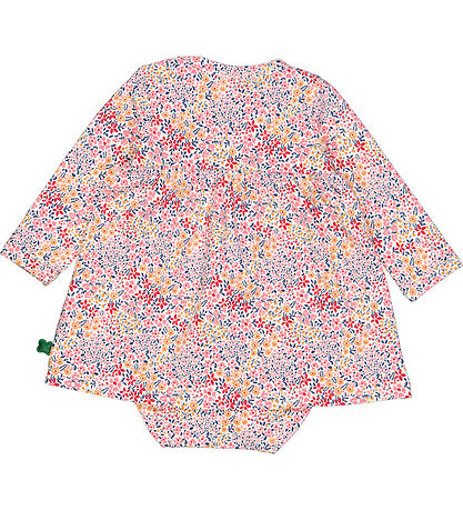 Freds World Bodysuit w. Skirt L/æ - Bloom - Almond/Papaya/Navy