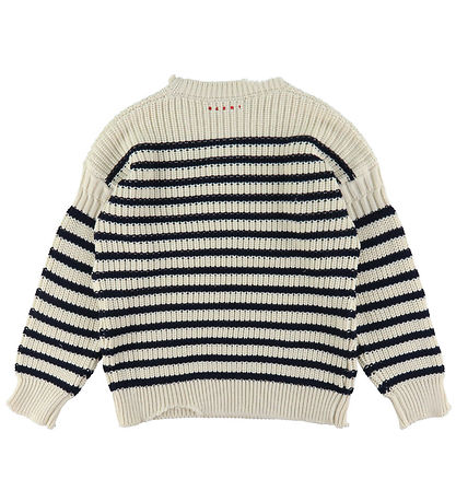 Marni Bluse - Strick - Off White/Navy Gestreift