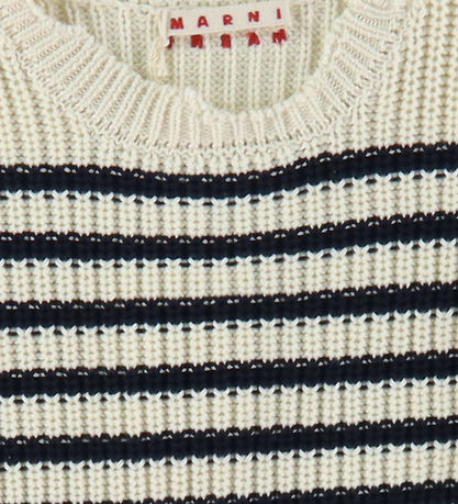 Marni Bluse - Strick - Off White/Navy Gestreift
