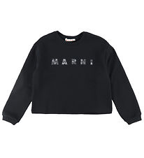 Marni Sweatshirt - Black w. Rhinestone Marni Sweatshirt - Black w. Rhinestone