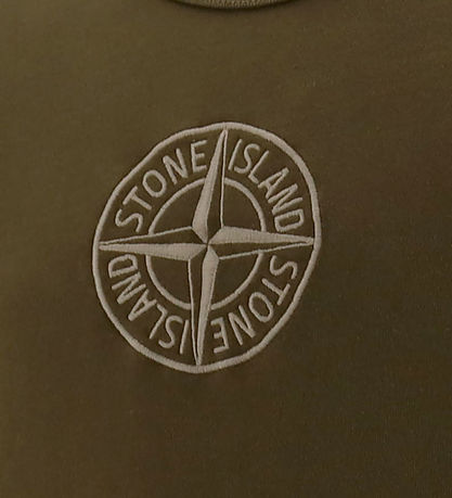 Sweat-shirt Stone Island - Vert Militaire av. Logo