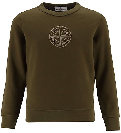 Sweat-shirt Stone Island - Vert Militaire av. Logo
