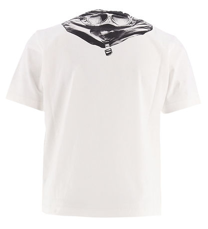 C.P. Company T-shirt - Gauze White w. Black C.P. Company T-shirt - Gauze White w. Black
