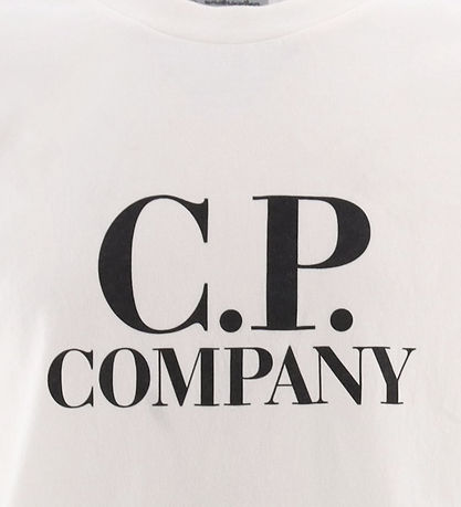 C.P. Company T-shirt - Gauze White w. Black C.P. Company T-shirt - Gauze White w. Black