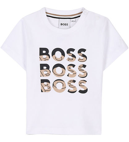 BOSS T-shirt - White w. Print BOSS T-shirt - White w. Print