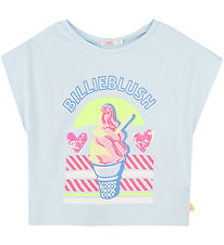 Billieblush T-Shirt - Ice Eau av. Imprimé/Brillant Billieblush T-Shirt - Ice Eau av. Imprimé/Brillant