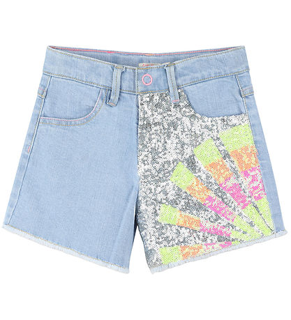 Billieblush Shorts - Denim - Double Stone/Bleach m. Paljetter