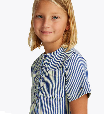Tommy Hilfiger Dress - Striped Denim - Blue/White