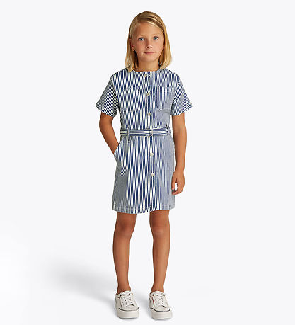 Tommy Hilfiger Dress - Striped Denim - Blue/White