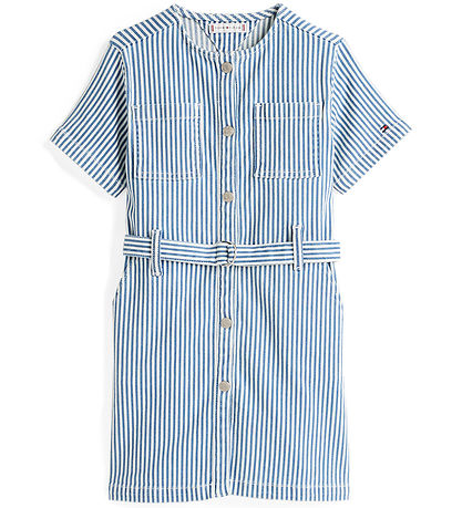 Tommy Hilfiger Dress - Striped Denim - Blue/White