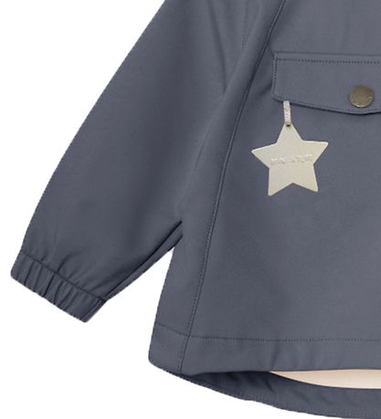 Mini A Ture Softshell Jacket w. Fleece - MatWai - Ombre Blue Mini A Ture Softshell Jacket w. Fleece - MatWai - Ombre Blue