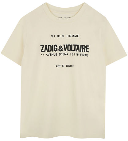 Zadig & Voltaire T-shirt - Offwhite w. Print