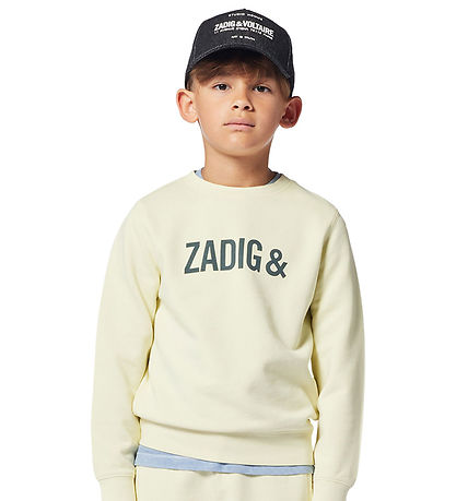 Zadig & Voltaire Kappe - Denim - Schwarz m. Weiß