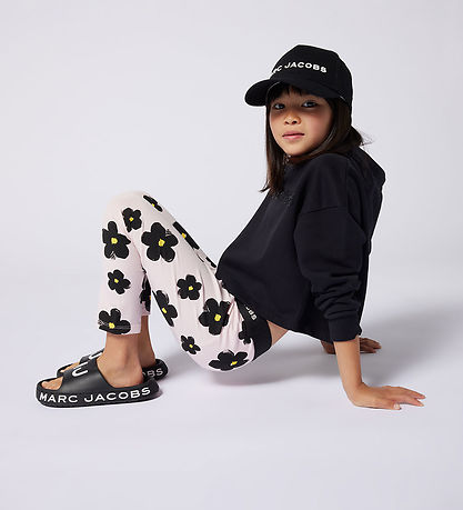 Leggings Little Marc Jacobs - Rose/Noir av. Fleurs