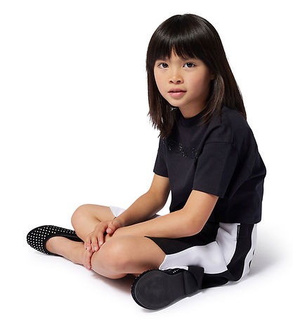 Little Marc Jacobs T-shirt - Cropped - Black w. Rhinestone